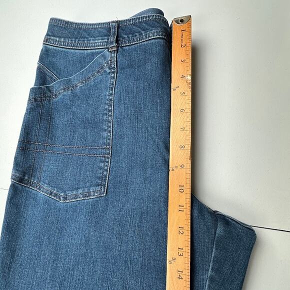 Democracy Ab-Technology Jeans Womens 16 Blue Straight Stretch Pockets Cropped - Picture 10 of 13
